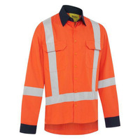 Bisley X Taped Hi Vis TTMC Cool Lightweight Drill Shirt