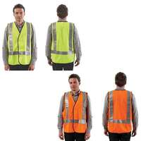 Fluro H Back Safety Vest Day/Night Use 5 Pack