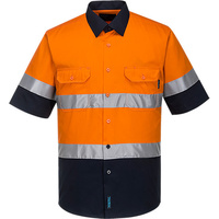 Prime Mover Hi-Vis Two Tone Lightweight Short Sleeve Shirt with Tape