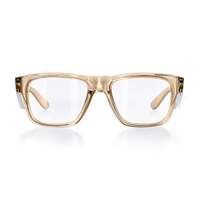 SafeStyle Fusions Champagne Frame Clear Lens Safety Glasses