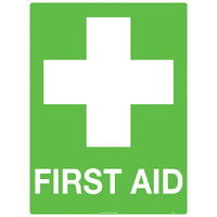 First Aid Safety Sign 450x300mm Poly