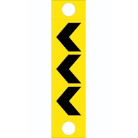 Chevron Left Arrow Corflute Bollard Sign 1215x300mm