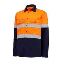 Hard Yakka Hi Vis L/Slv Two Tone Cotton Drill Shirt W/Tape