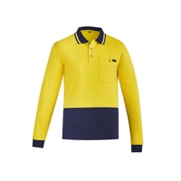 Syzmik Mens Hi Vis Cotton L/S Polo